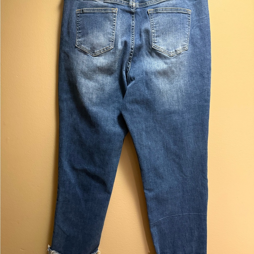 Back in the Saddle Size 16 Stretch Jeans Floral Embroidered Cuff - Picture 4 of 13